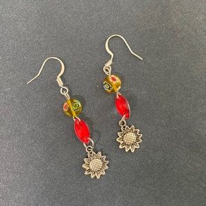 Sunflower earrings